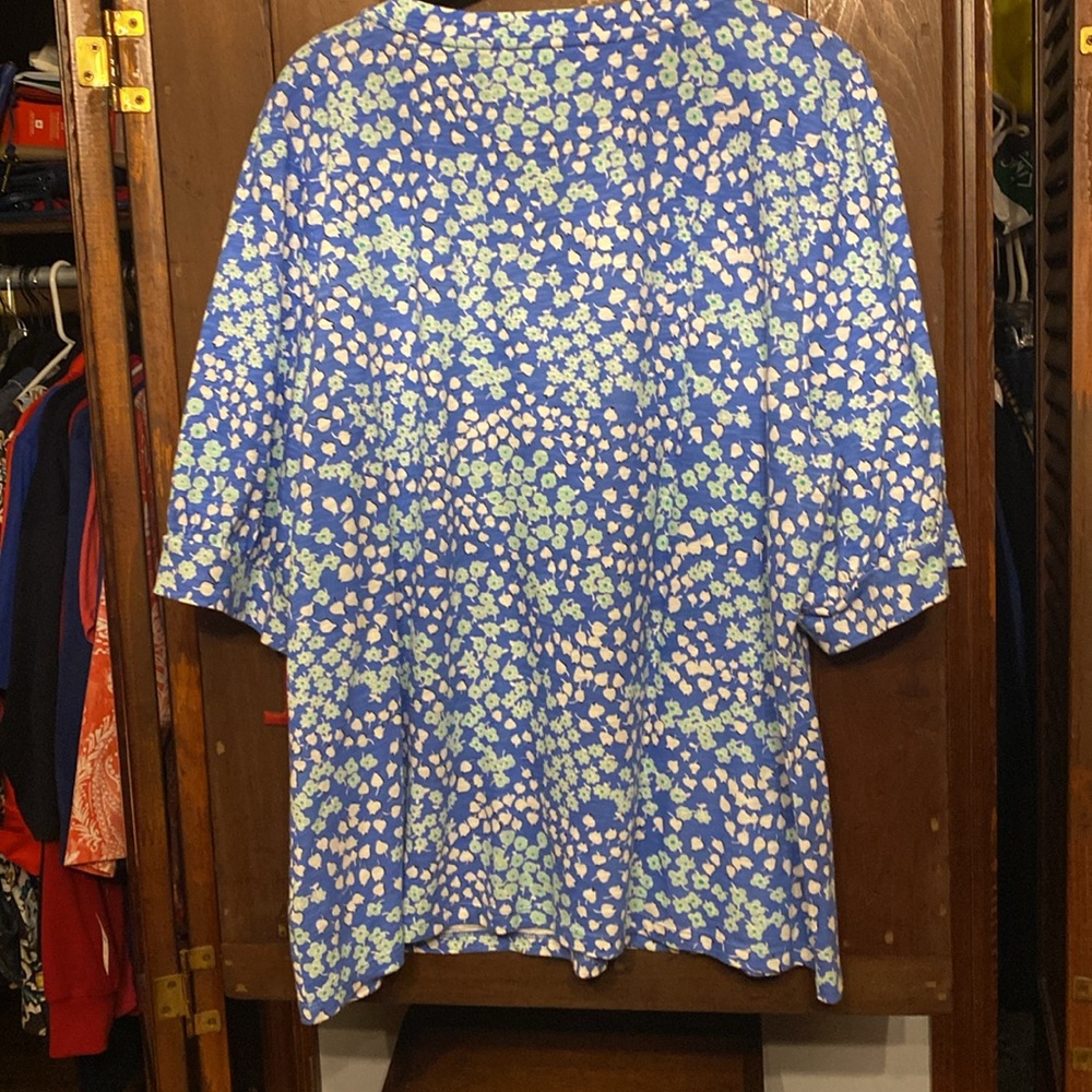Talbots Like New Slit Front Cuffed Elbow Sleeve Tunic - Picture 5 of 7